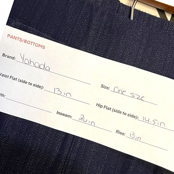 Yahada Pull On Jeggings Womens One Size Dark Blue Stretch Casual Travel Academia - Picture 11 of 11